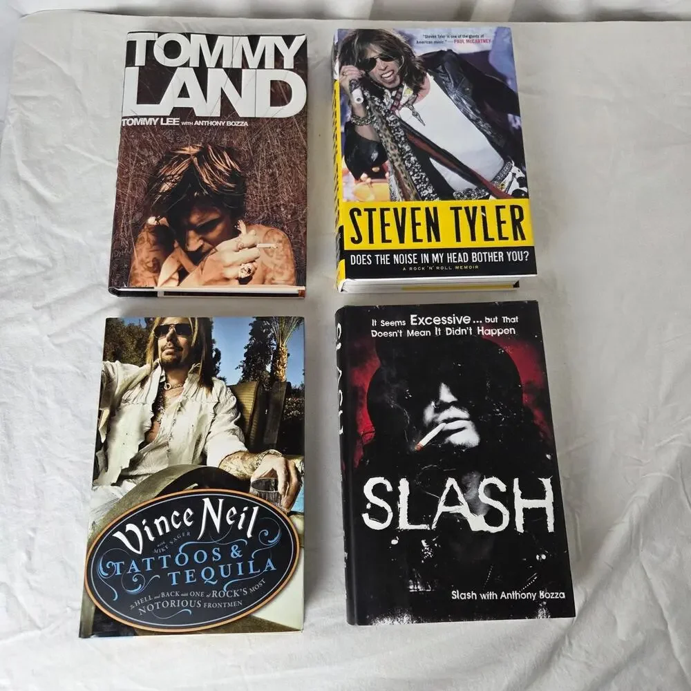 Rock & Roll Biography Lot Steven Tyler Slash Tommy Lee Jimmy Buffett John Lennon